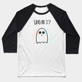 Who Am I? GHOST (Red & Blue) Baseball T-Shirt